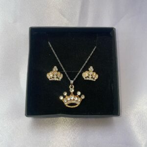 Crown Chain and Earring Crown  Gold