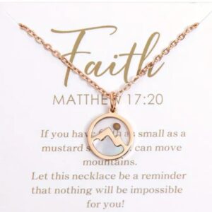 Faith Mustard seed chain Gold