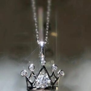 Royalty Chain Crown Silver Diamante