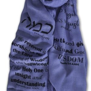 Word Scarves Blue